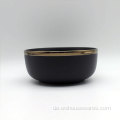 Einzigartiges Design schwarzes Keramikgeschirr mit Glasurkante